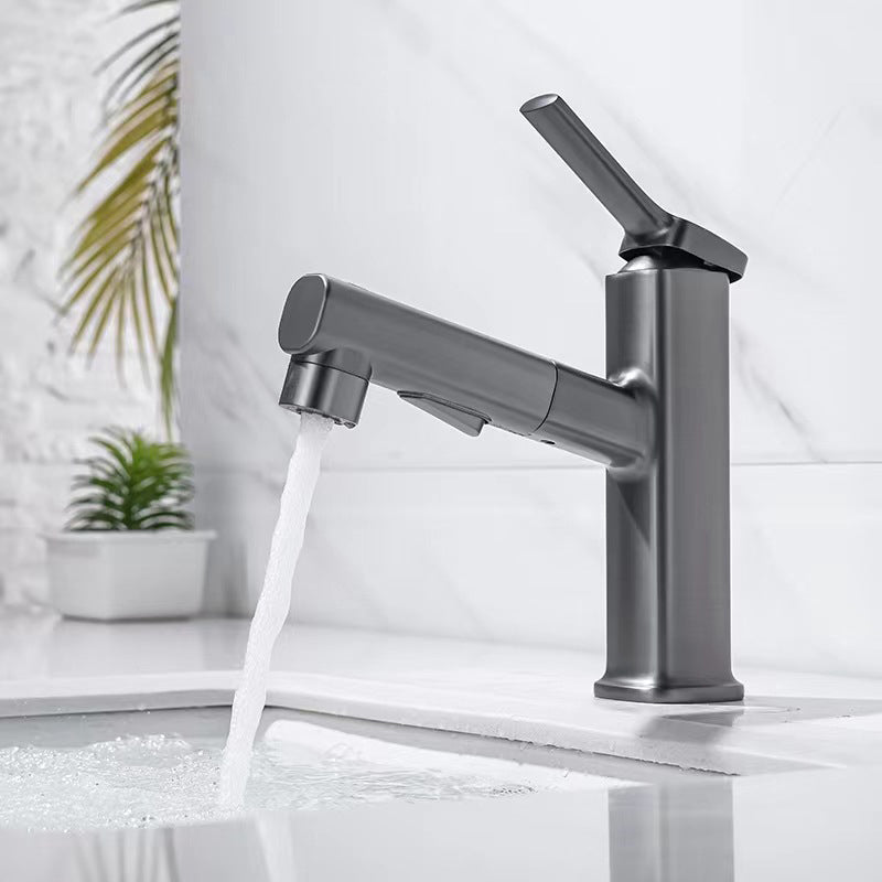 Avtoit | Contemporary Vessel-Faucet Pull-out Centerset Faucet with Swiveling Spout
