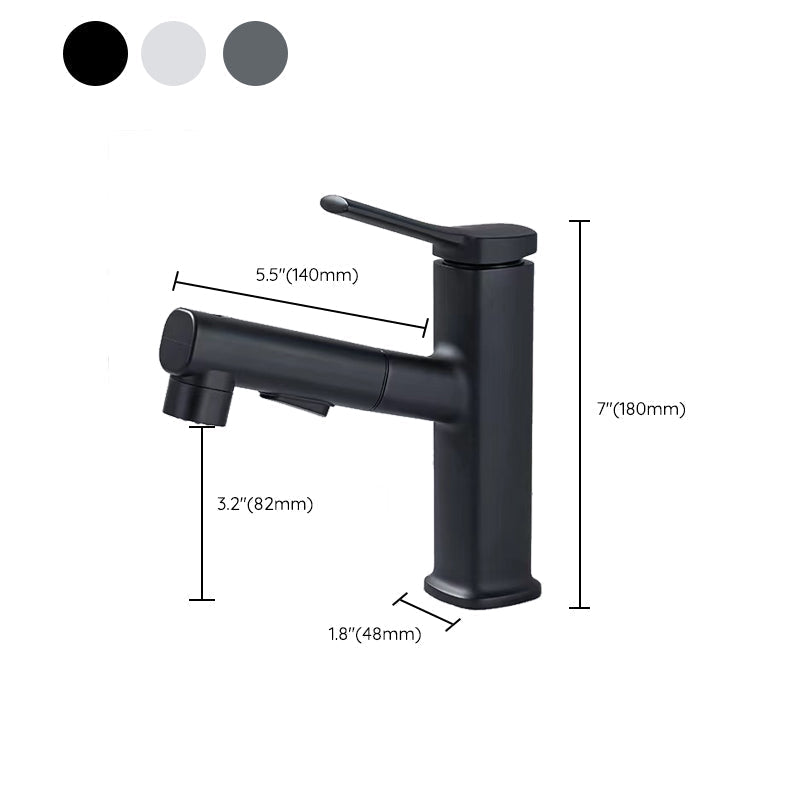 Avtoit | Contemporary Vessel-Faucet Pull-out Centerset Faucet with Swiveling Spout