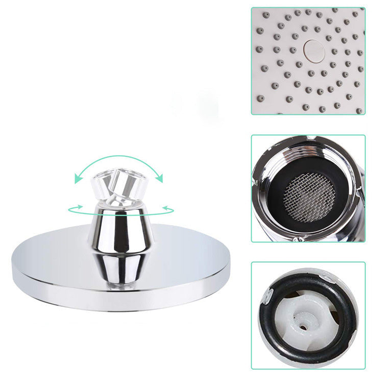 Avtoit | Round Fest Shower Head Silver Single Jet Wall Mounted Shower Head