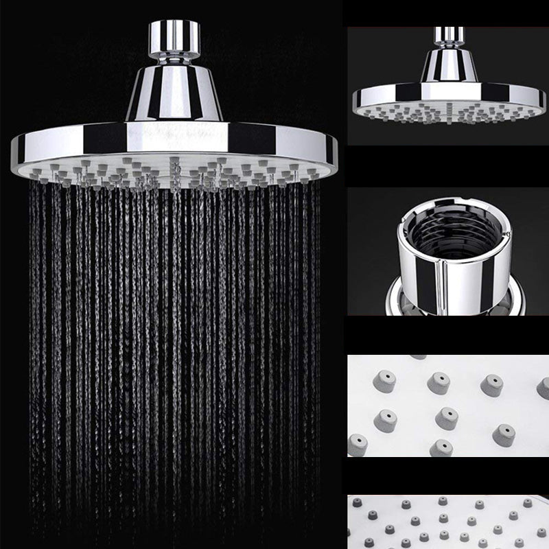 Avtoit | Round Fest Shower Head Silver Single Jet Wall Mounted Shower Head