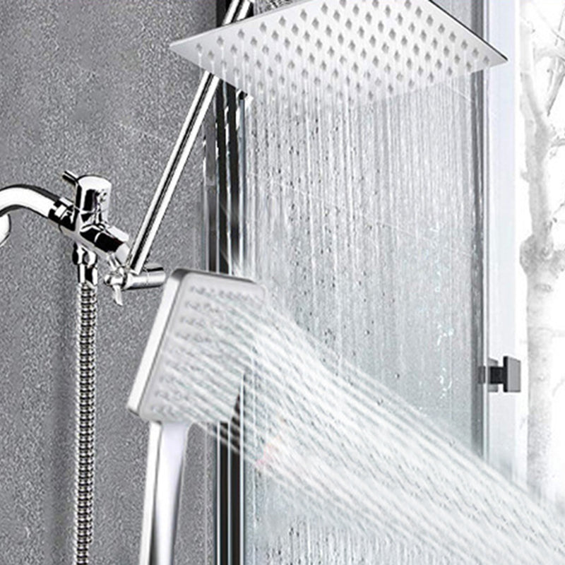 Avtoit | Contemporary Shower Combination Dual Shower Head Ceiling Mounted Metal Square Shower Head