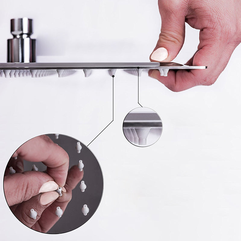 Avtoit | Contemporary Shower Combination Dual Shower Head Ceiling Mounted Metal Square Shower Head