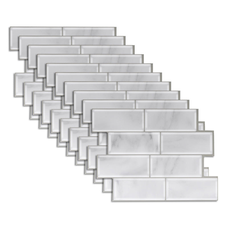 Avtoit | Peel and Stick Tiles Rectangle PVC Waterproof Peel and Stick Tiles Subway 10-Pack