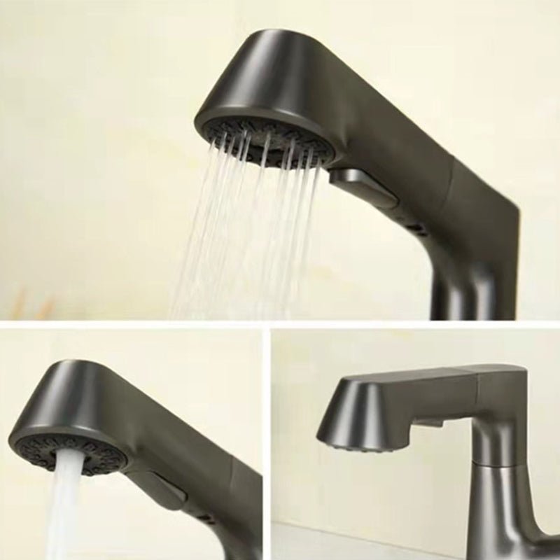 Avtoit | Centered Sink Faucet Contemporary Pull-Out Faucet with Single Handle Operation