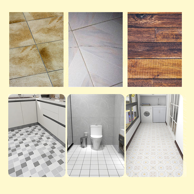 Avtoit | Modern Vinyl Floor Geometric Print Peel and Stick PVC Floor