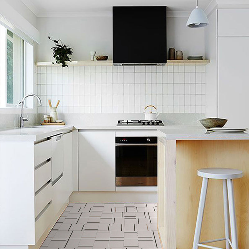Avtoit | Square Indoor Vinyl Floor Peel and Stick Line Print Vinyl Floor
