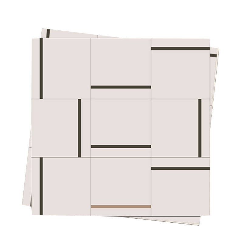 Avtoit | Square Indoor Vinyl Floor Peel and Stick Line Print Vinyl Floor