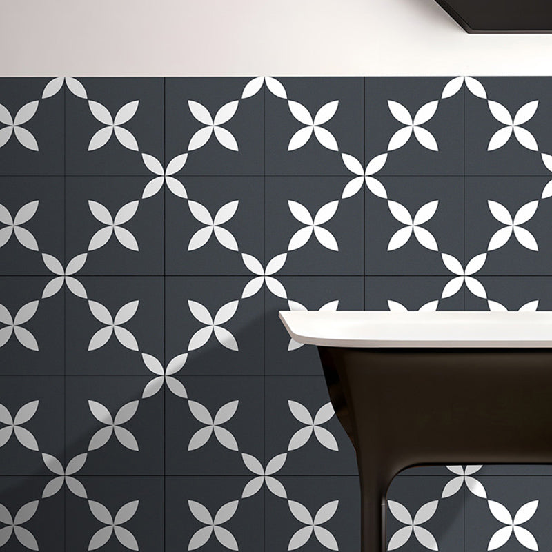 Avtoit | Square Indoor Vinyl Flooring Peel and Stick Floral Print Waterproof Vinyl Flooring
