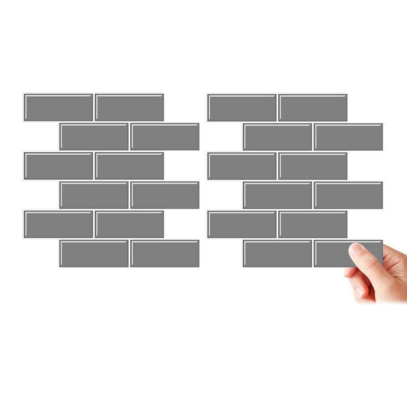 Avtoit | Tile Peel & Stick Rectangle Waterproof Solid Plastic Peel & Stick Subway Tile for Shower