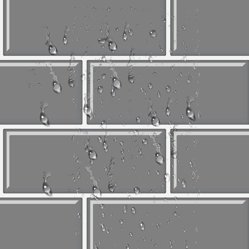 Avtoit | Tile Peel & Stick Rectangle Waterproof Solid Plastic Peel & Stick Subway Tile for Shower