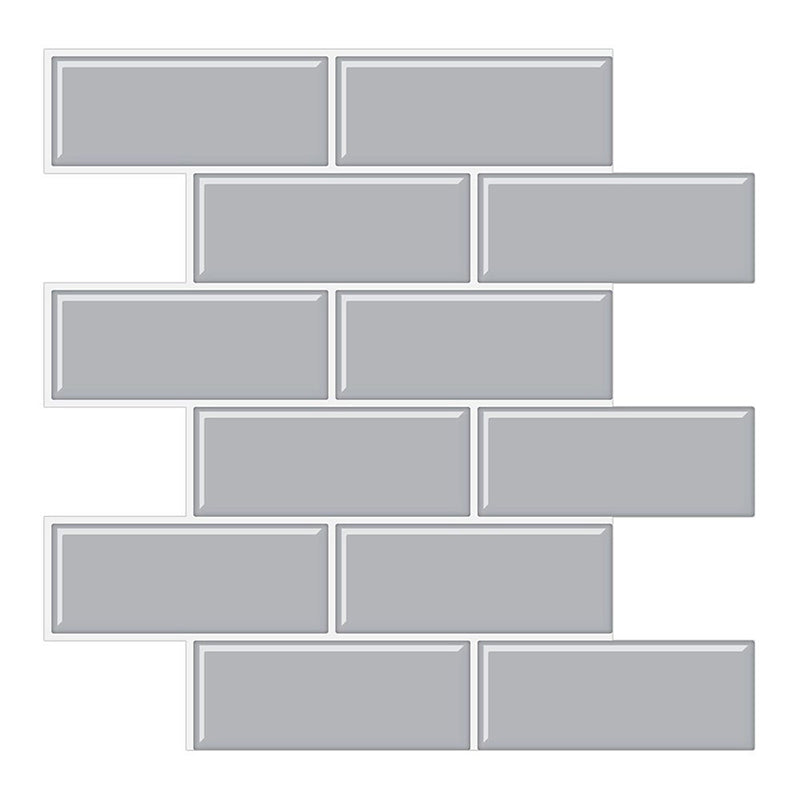 Avtoit | Tile Peel & Stick Rectangle Waterproof Solid Plastic Peel & Stick Subway Tile for Shower