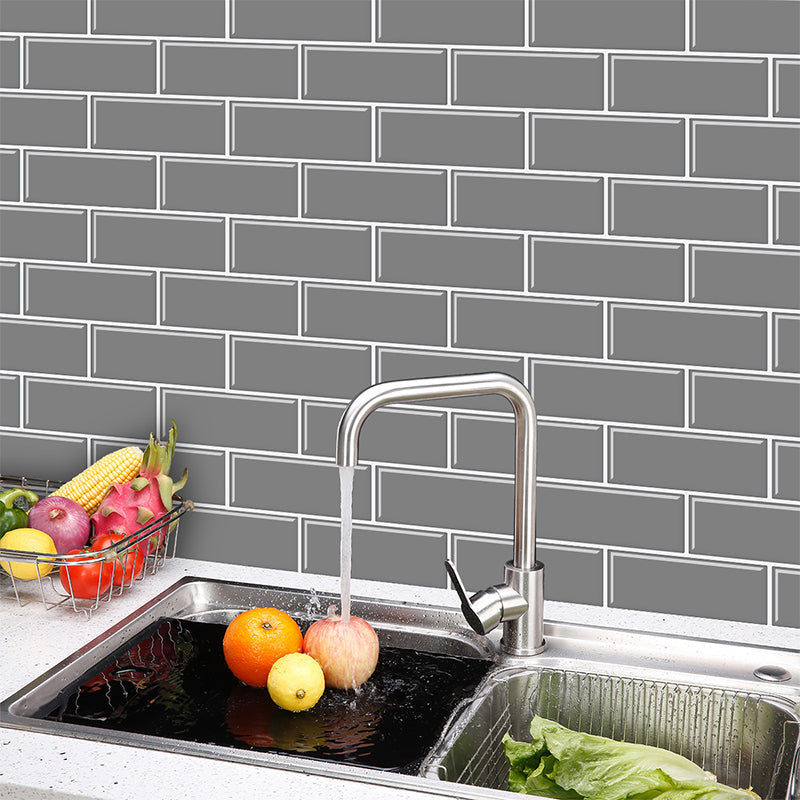 Avtoit | Tile Peel & Stick Rectangle Waterproof Solid Plastic Peel & Stick Subway Tile for Shower