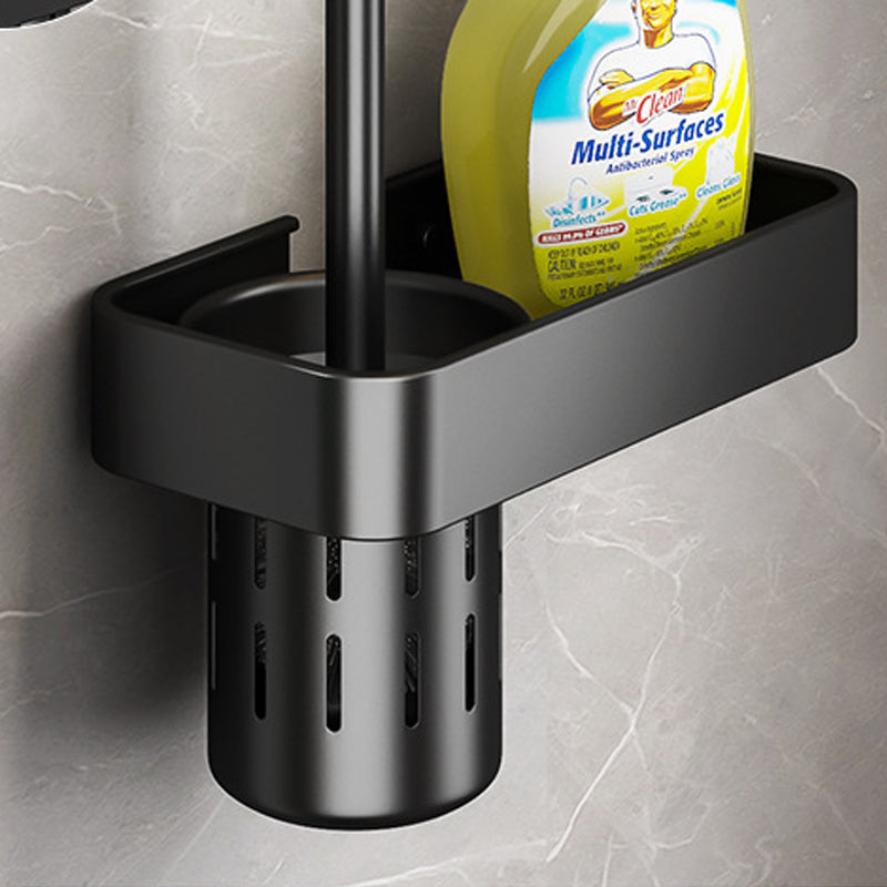 Avtoit | Matt Black 2-piece modern bathroom accessories as a single item or as a set with bath shelf
