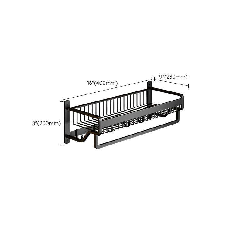 Avtoit | Matt Black 2-piece modern bathroom accessories as a single item or as a set with bath shelf