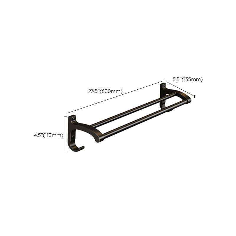Avtoit | Matt Black 2-piece modern bathroom accessories as a single item or as a set with bath shelf