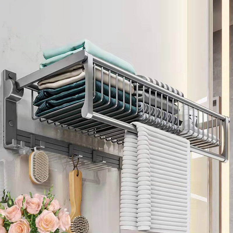 Avtoit | Gray bathroom accessories as a single piece or as a set with towel holder/bathroom shelf/robe hooks