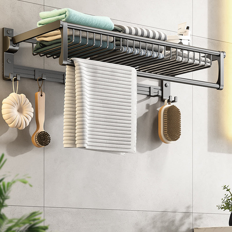 Avtoit | Gray bathroom accessories as a single piece or as a set with towel holder/bathroom shelf/robe hooks