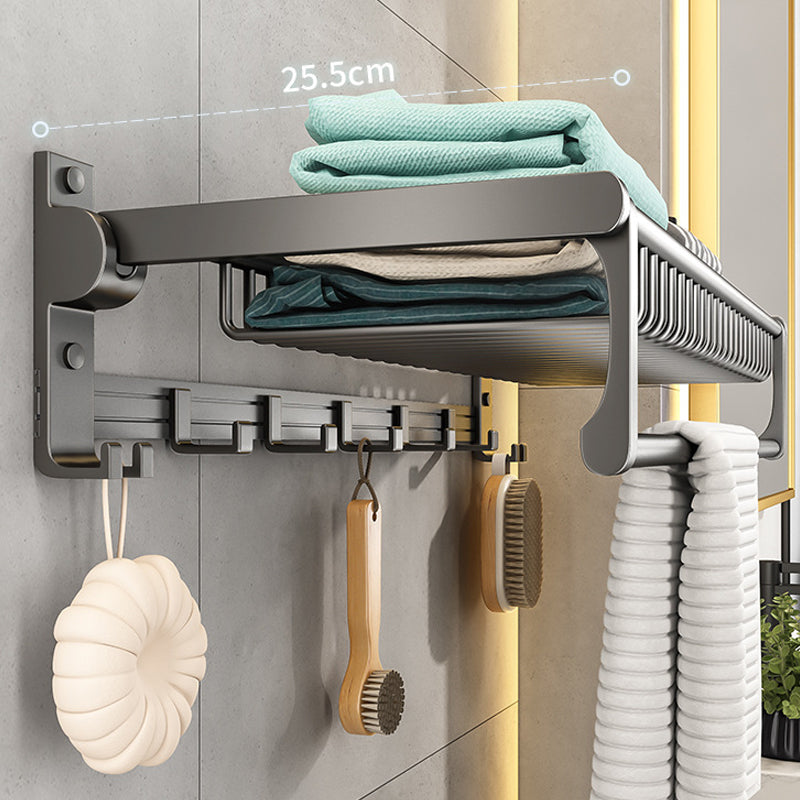 Avtoit | Gray bathroom accessories as a single piece or as a set with towel holder/bathroom shelf/robe hooks