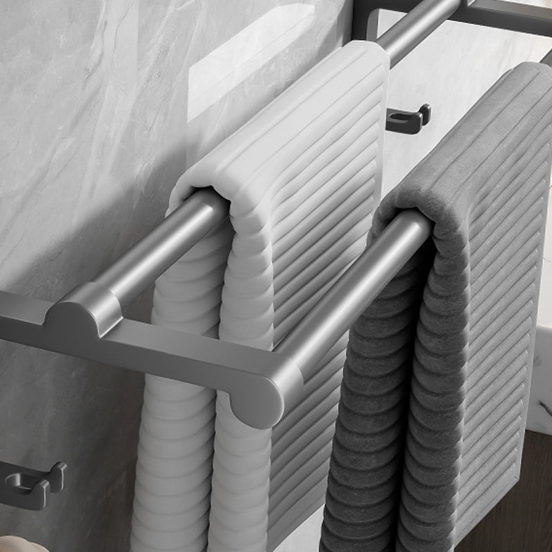 Avtoit | Gray bathroom accessories as a single piece or as a set with towel holder/bathroom shelf/robe hooks