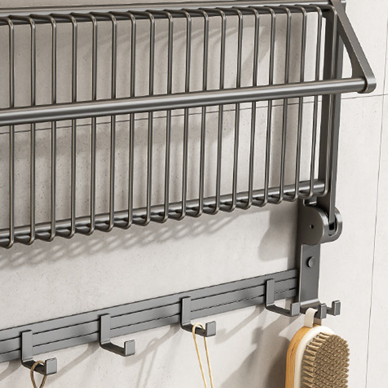 Avtoit | Gray bathroom accessories as a single piece or as a set with towel holder/bathroom shelf/robe hooks