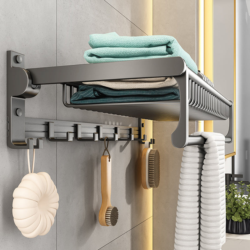 Avtoit | Gray bathroom accessories as a single piece or as a set with towel holder/bathroom shelf/robe hooks