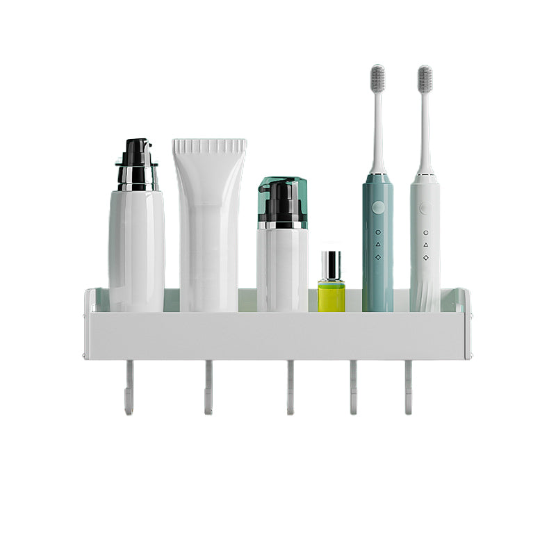 Avtoit | 2-piece modern bathroom accessory set White rectangular bath shelf