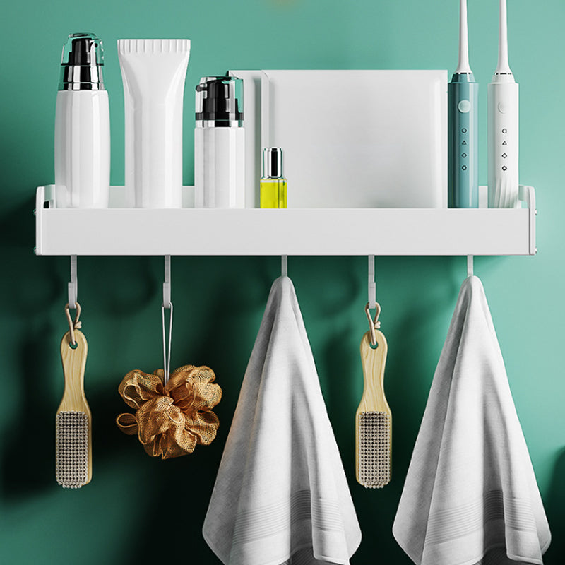 Avtoit | 2-piece modern bathroom accessory set White rectangular bath shelf