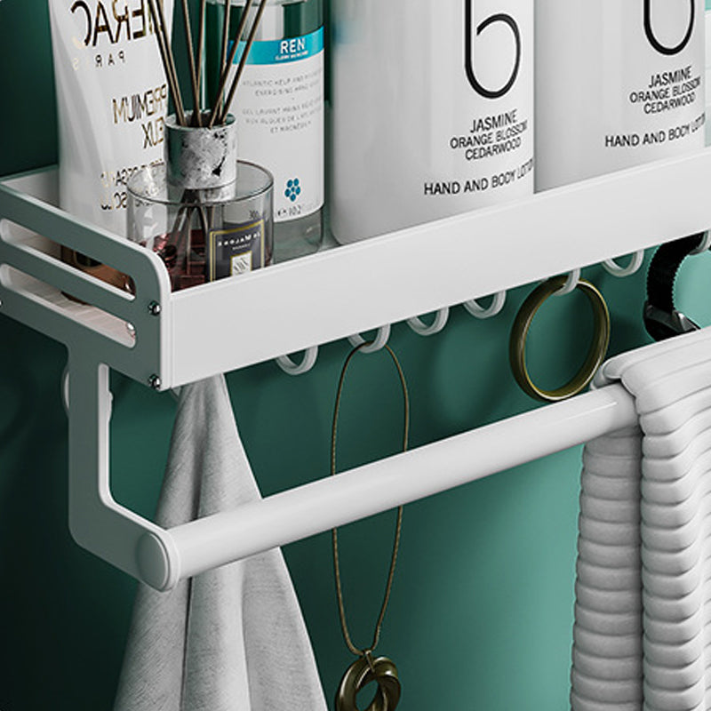 Avtoit | 2-piece modern bathroom accessory set White rectangular bath shelf