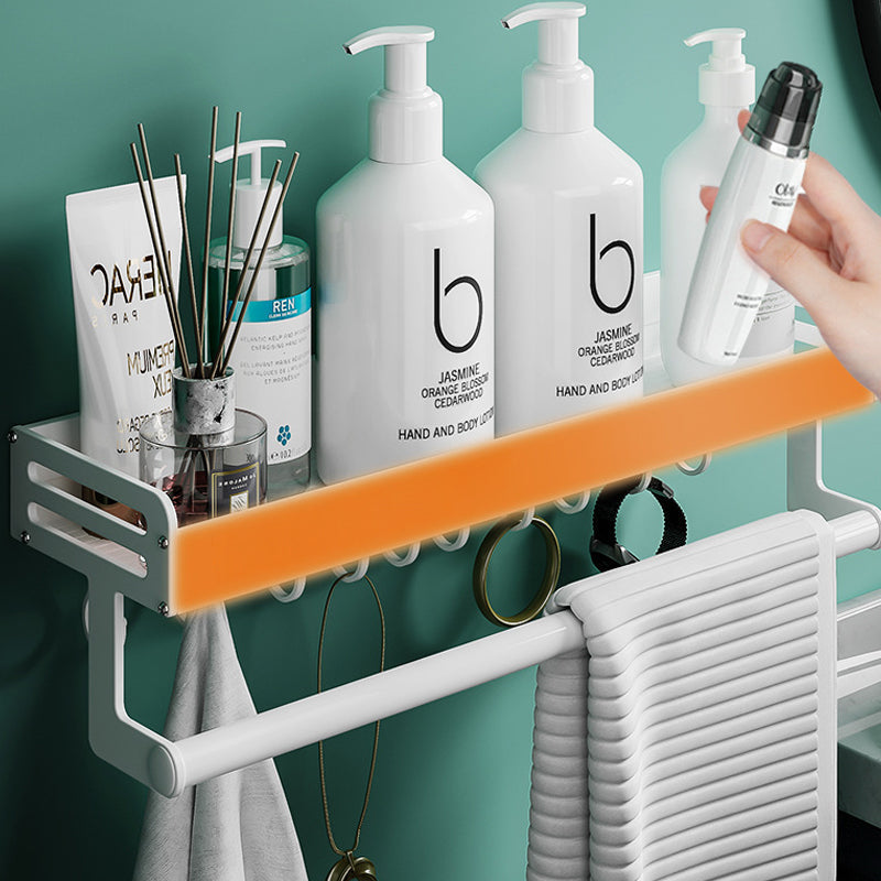 Avtoit | 2-piece modern bathroom accessory set White rectangular bath shelf