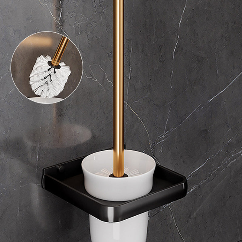 Avtoit | Black and Brass Bathroom Hardware Set Modern Stainless Steel Bathroom Shelf/Towel Holder/Paper Holder