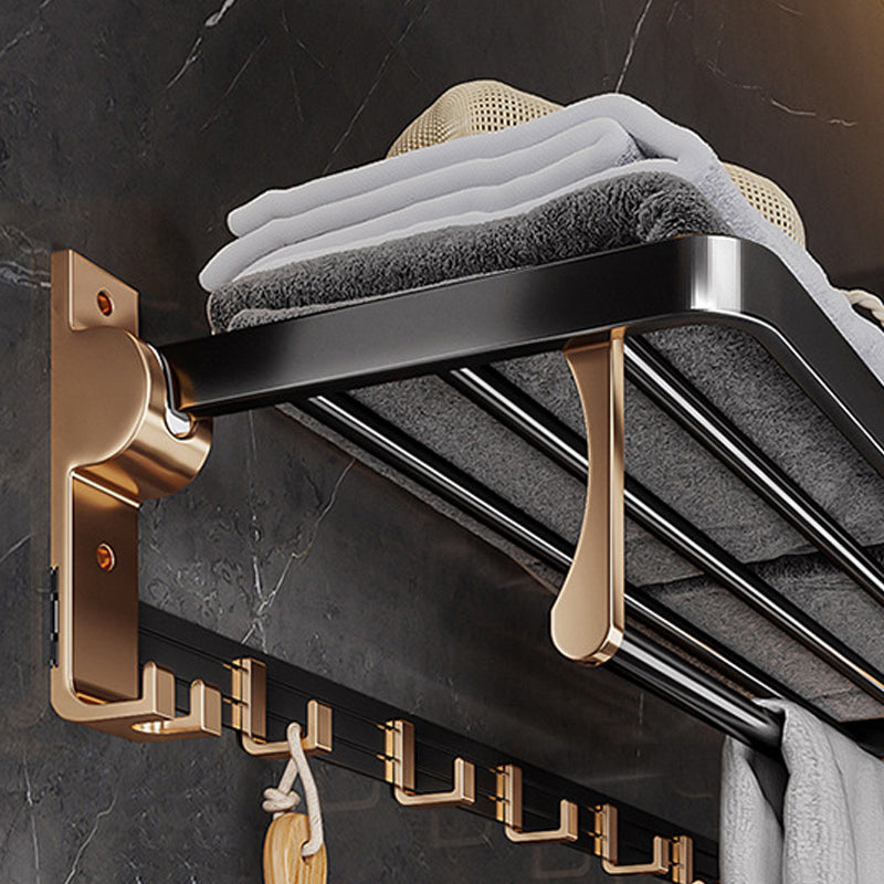 Avtoit | Black and Brass Bathroom Hardware Set Modern Stainless Steel Bathroom Shelf/Towel Holder/Paper Holder
