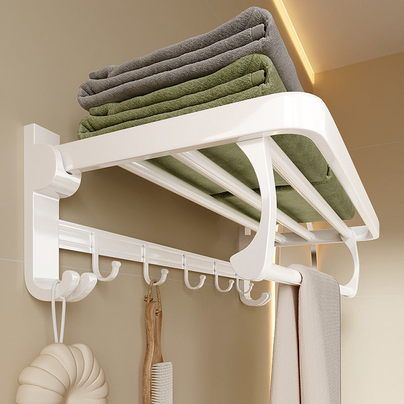 Avtoit | White Bathroom Accessory Set Contemporary Aluminum Bathroom Accessory Kit with Towel Holder