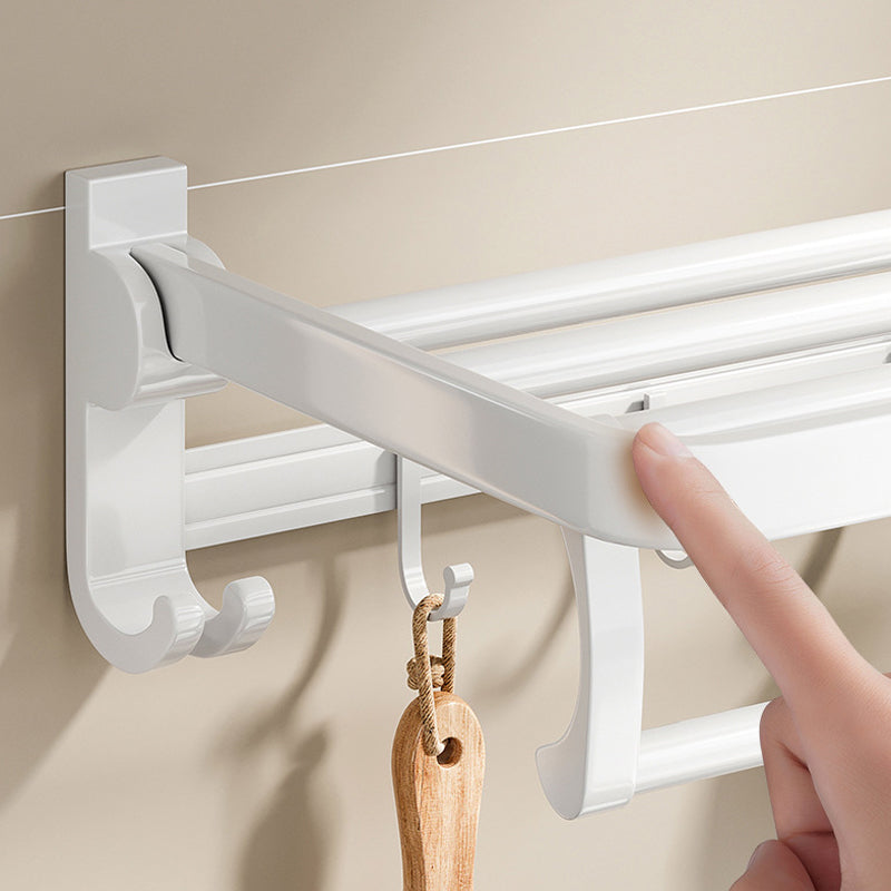 Avtoit | White Bathroom Accessory Set Contemporary Aluminum Bathroom Accessory Kit with Towel Holder