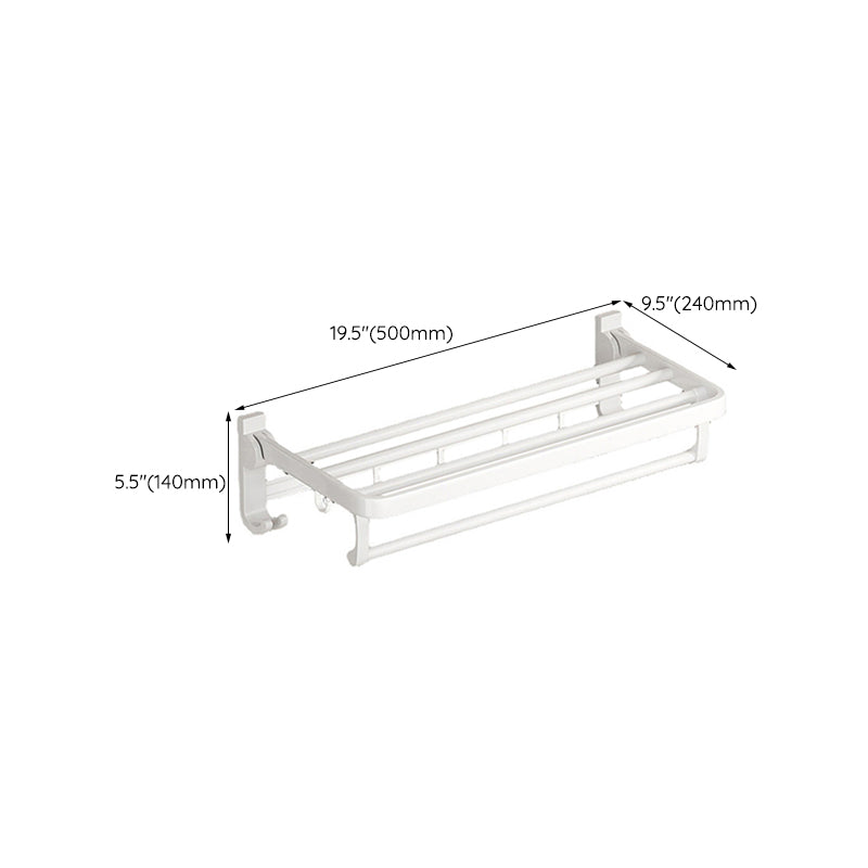 Avtoit | White Bathroom Accessory Set Contemporary Aluminum Bathroom Accessory Kit with Towel Holder