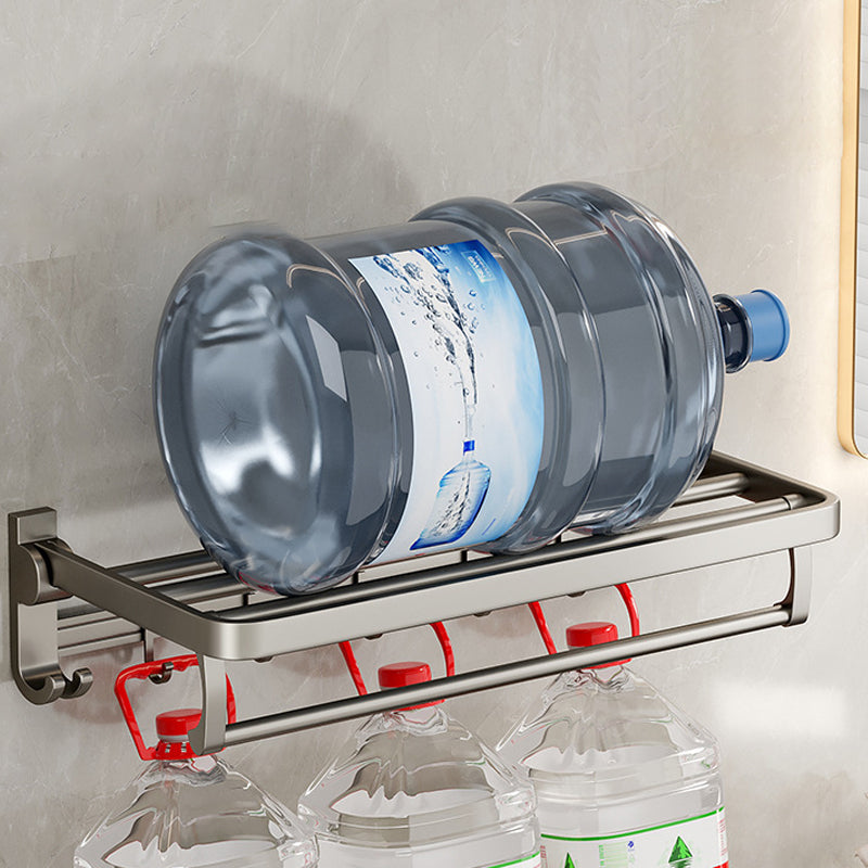 Avtoit | Modern Bathroom Accessories Set in Gray with Bathroom Shelf/Towel Holder/Robe Hooks & Paper Holder