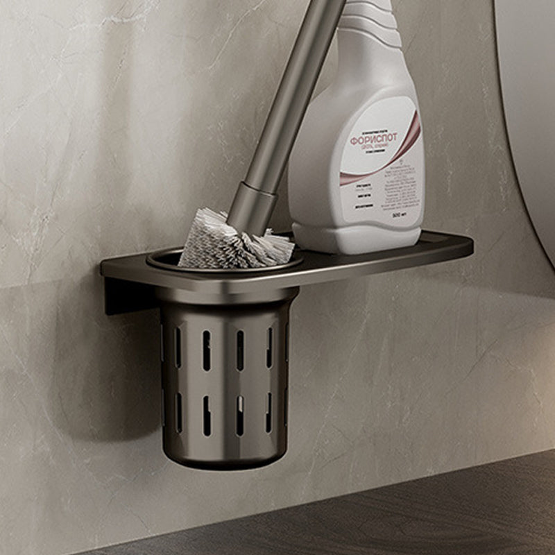 Avtoit | Modern Bathroom Accessories Set in Gray with Bathroom Shelf/Towel Holder/Robe Hooks & Paper Holder
