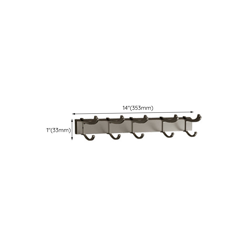 Avtoit | Modern Bathroom Accessories Set in Gray with Bathroom Shelf/Towel Holder/Robe Hooks & Paper Holder