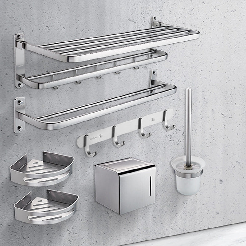 Avtoit | Contemporary bathroom accessory set made of aluminum with towel holder/bath shelf