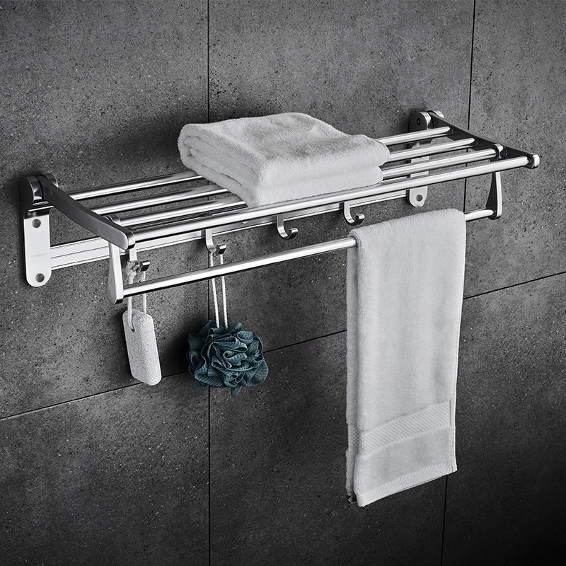 Avtoit | Contemporary bathroom accessory set made of aluminum with towel holder/bath shelf