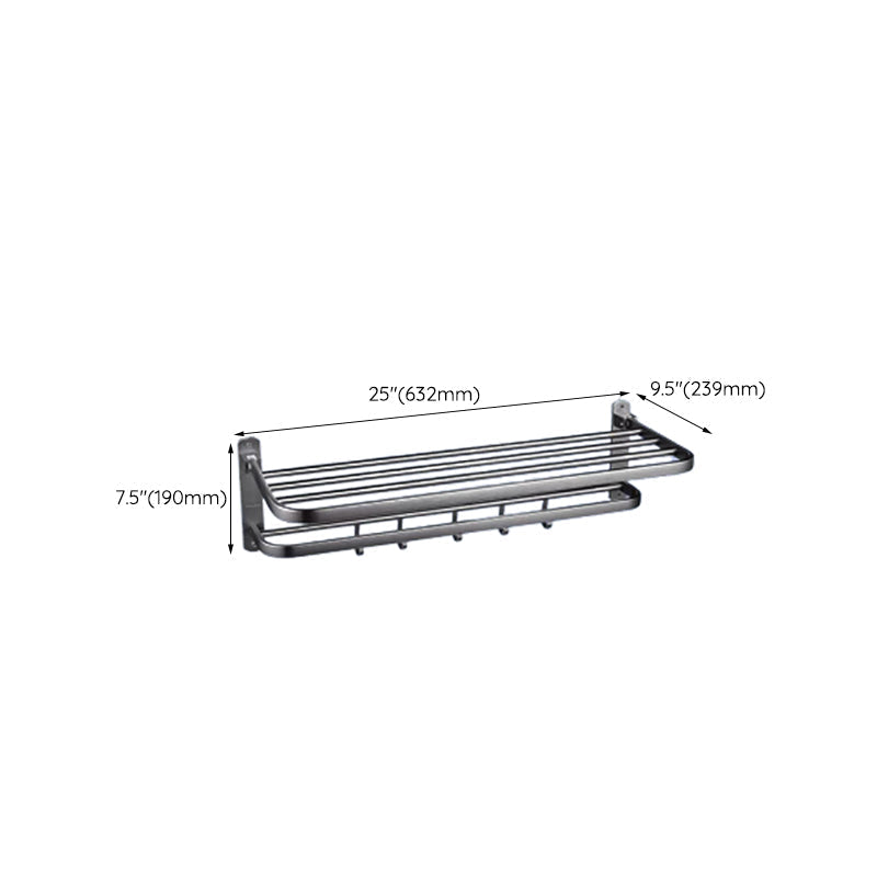 Avtoit | Contemporary bathroom accessory set made of aluminum with towel holder/bath shelf