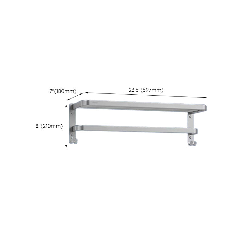 Avtoit | Contemporary bathroom accessory set made of aluminum with towel holder/bath shelf