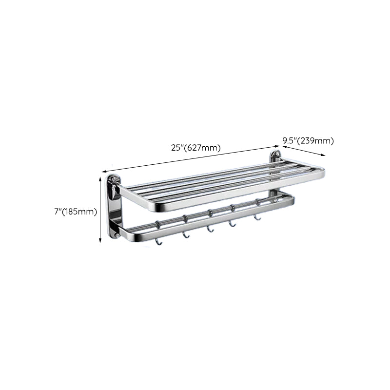 Avtoit | Contemporary bathroom accessory set made of aluminum with towel holder/bath shelf