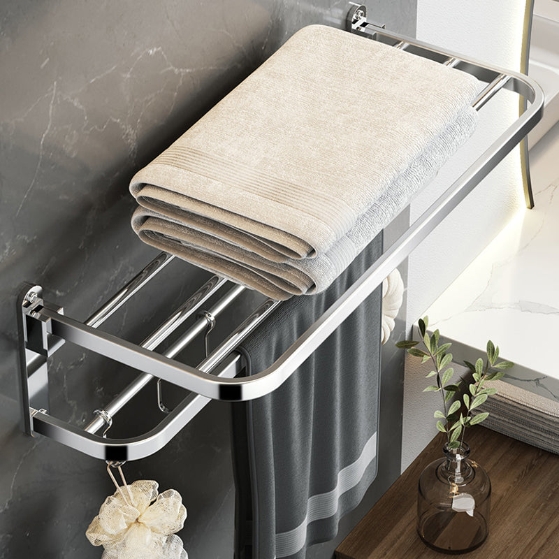 Avtoit | Polished Chrome Modern Bathroom Accessory Set in Stainless Steel with Bath Shelf/Towel Bar