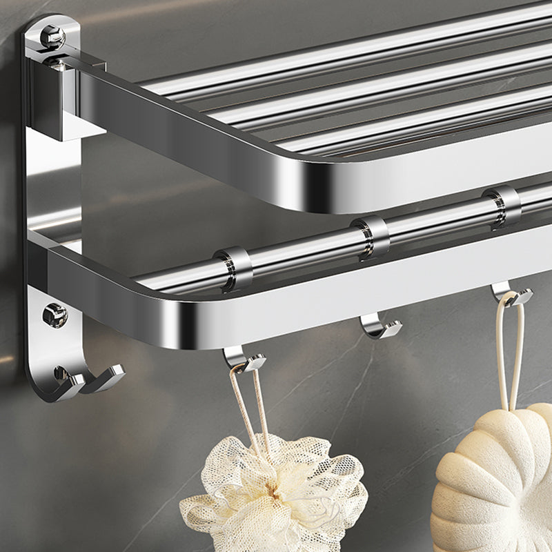Avtoit | Polished Chrome Modern Bathroom Accessory Set in Stainless Steel with Bath Shelf/Towel Bar