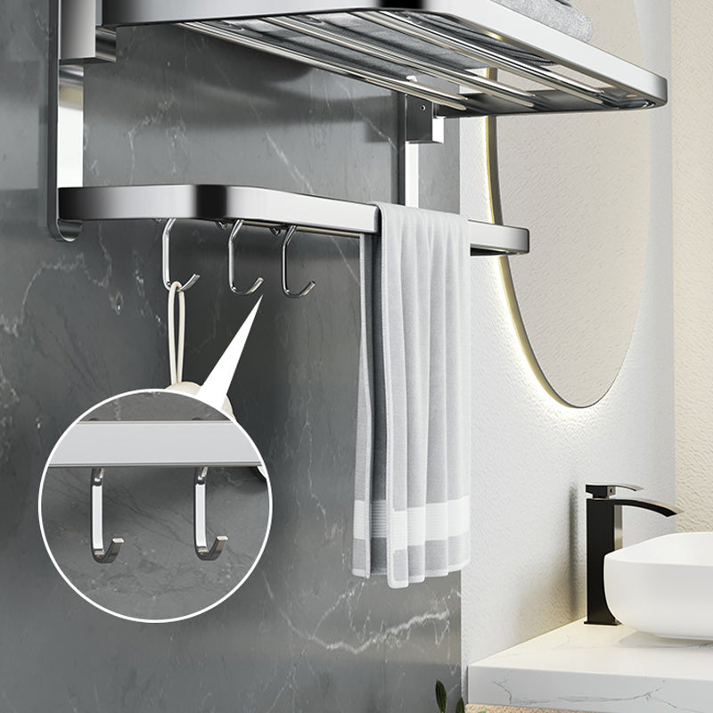 Avtoit | Polished Chrome Modern Bathroom Accessory Set in Stainless Steel with Bath Shelf/Towel Bar