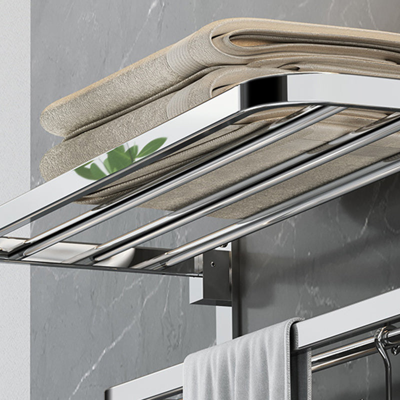 Avtoit | Polished Chrome Modern Bathroom Accessory Set in Stainless Steel with Bath Shelf/Towel Bar