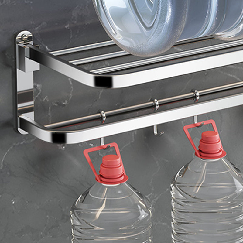 Avtoit | Polished Chrome Modern Bathroom Accessory Set in Stainless Steel with Bath Shelf/Towel Bar