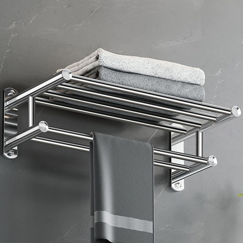 Avtoit | Polished Chrome Modern Bathroom Accessory Set in Stainless Steel with Bath Shelf/Towel Bar