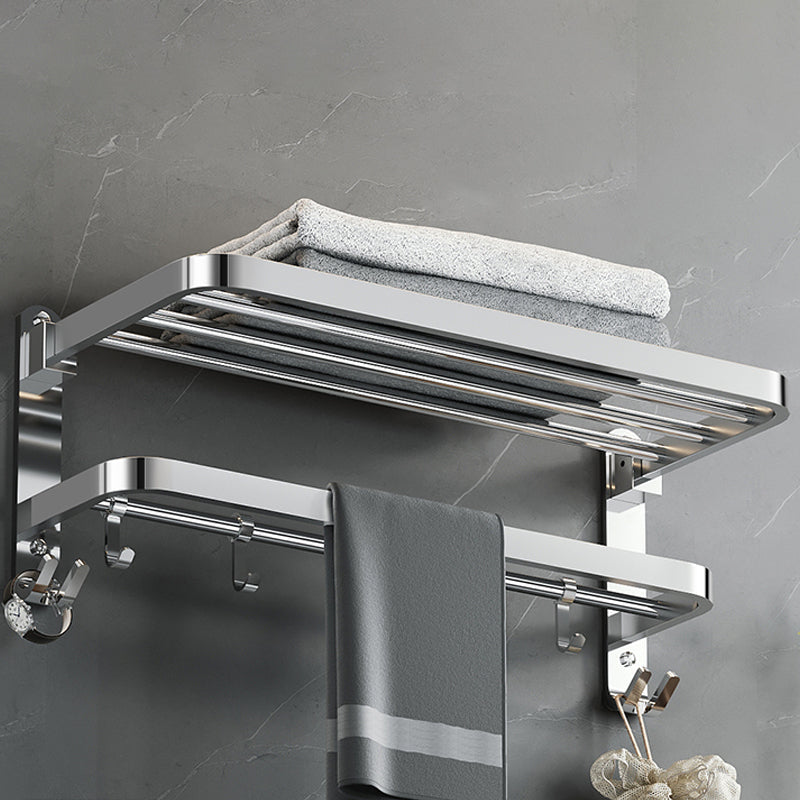Avtoit | Polished Chrome Modern Bathroom Accessory Set in Stainless Steel with Bath Shelf/Towel Bar