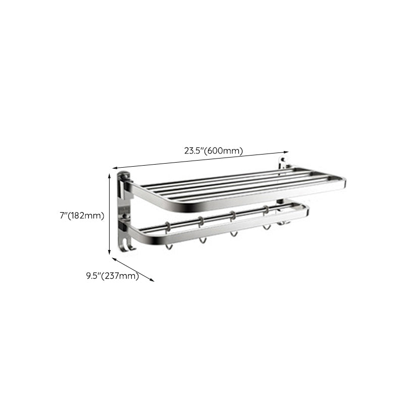 Avtoit | Polished Chrome Modern Bathroom Accessory Set in Stainless Steel with Bath Shelf/Towel Bar